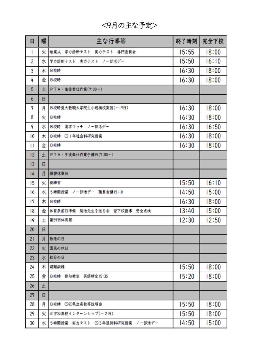 松野中学校通信NO６.pdfの3ページ目のサムネイル